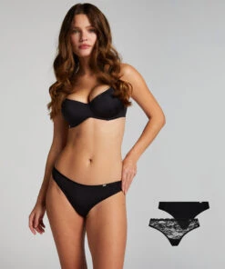 Hunkemöller Lot De 2 Strings Angie- Noir