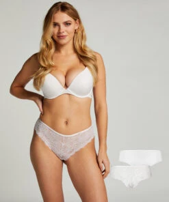 Hunkemöller Lot De 2 Slips Brésiliens Angie- Blanc