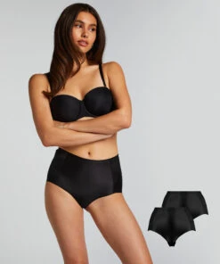 Hunkemöller Lot De 2 Culotte Sculptante Lissante- Noir