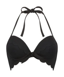 Hunkemöller Haut De Bikini à Armatures à Effet Push-up Préformé Scallop Taille A - E- Noir -Hunkemoller Boutique 191272 5
