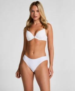 Hunkemöller Slip Brésilien IInvisible Lace Back- Blanc