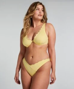 Hunkemöller Slip De Bikini Échancrés Scallop- Jaune