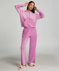 Hunkemöller Petite Pantalon De Pyjama Velours- Rose
