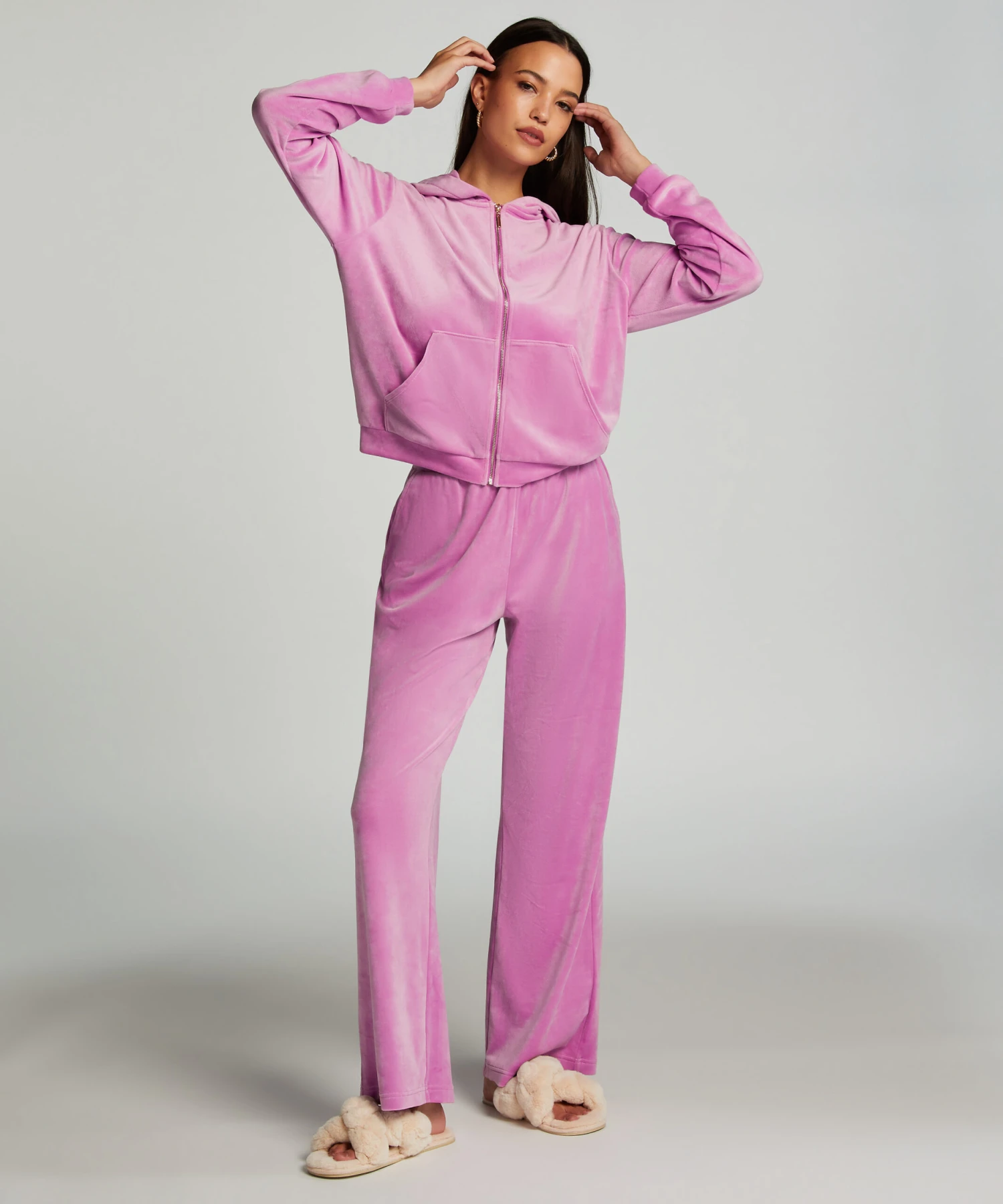 Hunkemöller Petite Pantalon De Pyjama Velours- Rose 1 Hunkemöller Petite Pantalon De Pyjama Velours- Rose