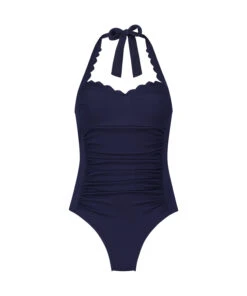 Hunkemöller Maillot De Bain Shaping Halter Scallop- Bleu -Hunkemoller Boutique 205632 5
