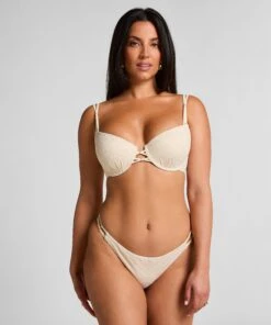 Hunkemöller Slip De Bikini Crochet- Blanc
