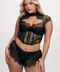 Hunkemöller Haut Tissé Lace Camille- Noir