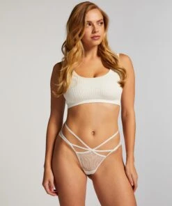 Hunkemöller Slip Mini Brésilien Joy- Blanc