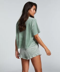 Hunkemöller Short Velours à Volants- Vert -Hunkemoller Boutique 206519 4