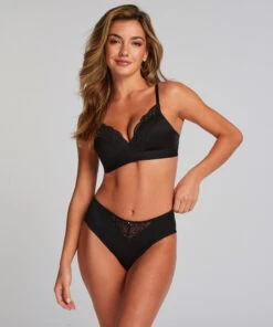 Hunkemöller Slip Taille Haute Sophie- Noir