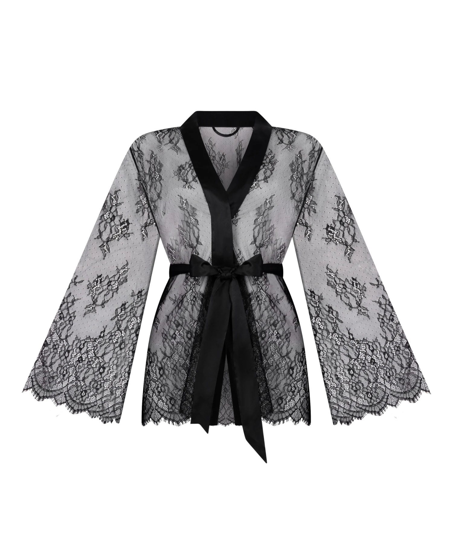 Hunkemöller Kimono Tout En Dentelle- Noir 5 Hunkemöller Kimono Tout En Dentelle- Noir – Image 5