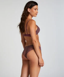 Hunkemöller Slip Brésilien IInvisible Lace Back- Violet -Hunkemoller Boutique 300223 4
