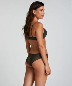 Hunkemöller Slip Brésilien IInvisible Lace Back- Vert -Hunkemoller Boutique 300224 4