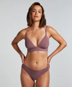Hunkemöller Slip Brésilien Invisible Stripe Mesh- Violet