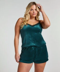 Hunkemöller Short Velours Dentelle- Vert -Hunkemoller Boutique 300567 12