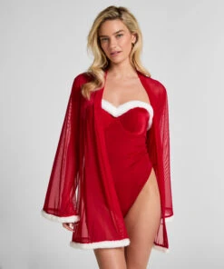 Hunkemöller Kimono Mesh Santa- Rouge -Hunkemoller Boutique 300629 3