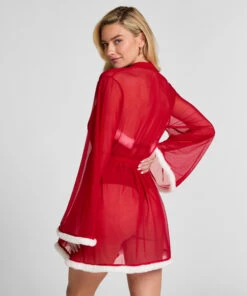 Hunkemöller Kimono Mesh Santa- Rouge -Hunkemoller Boutique 300629 4