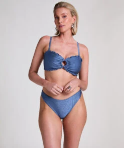 Hunkemöller Slip De Bikini Échancrés Sardinia - Bleu