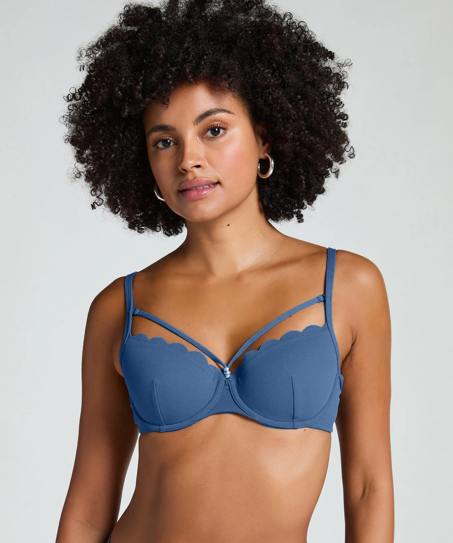 Hunkemöller Haut De Bikini Préformé à Armatures Scallop- Bleu 1 Hunkemöller Haut De Bikini Préformé à Armatures Scallop- Bleu