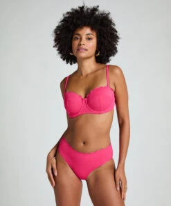 Hunkemöller Haut De Bikini Sans Bretelles Préformé à Armatures Scallop Taille E +- Rose -Hunkemoller Boutique 301318 3