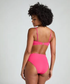 Hunkemöller Haut De Bikini Sans Bretelles Préformé à Armatures Scallop Taille E +- Rose -Hunkemoller Boutique 301318 4