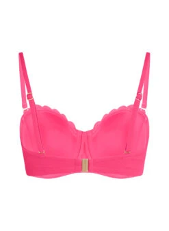 Hunkemöller Haut De Bikini Sans Bretelles Préformé à Armatures Scallop Taille E +- Rose -Hunkemoller Boutique 301318 6