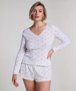 Hunkemöller Short De Pyjama Pointelle- Blanc 10 Hunkemöller Short De Pyjama Pointelle- Blanc -Hunkemoller Boutique 301462 12