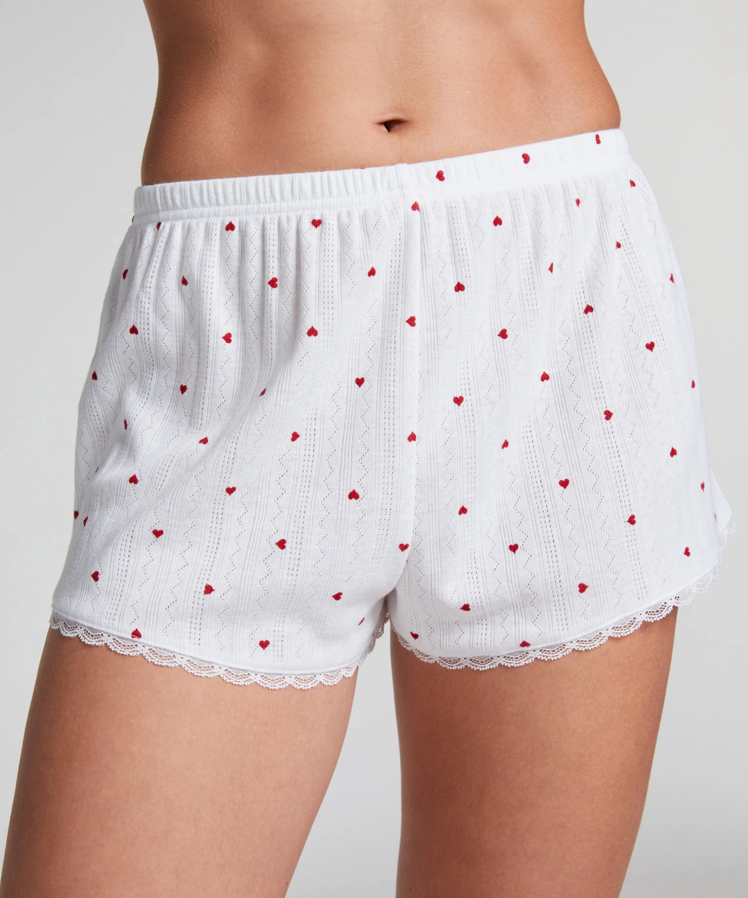 Hunkemöller Short De Pyjama Pointelle- Blanc 2 Hunkemöller Short De Pyjama Pointelle- Blanc – Image 2
