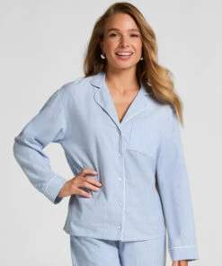 Hunkemöller Chemise En Coton- Bleu