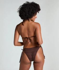Hunkemöller Slip De Bikini Cheeky Tanga Crochet- Marron -Hunkemoller Boutique 301608 4