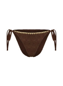 Hunkemöller Slip De Bikini Cheeky Tanga Crochet- Marron -Hunkemoller Boutique 301608 5