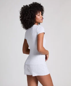 Hunkemöller Short Pointelle- Gris -Hunkemoller Boutique 301665 4