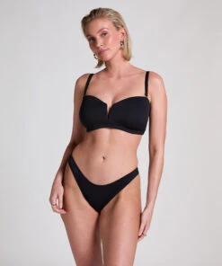Hunkemöller Bas De Bikini à Jambe Haute En Néoprène- Noir