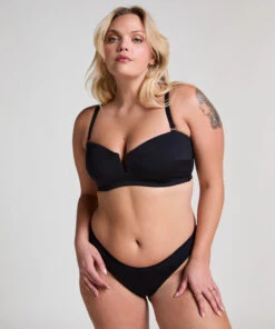 Hunkemöller Bas De Bikini à Jambe Haute En Néoprène- Noir -Hunkemoller Boutique 301722 12