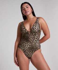 Hunkemöller Maillot De Bain Sclulpant Luxe Animalia- Marron