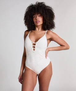 Hunkemöller Maillot De Bain En Crochet- Blanc