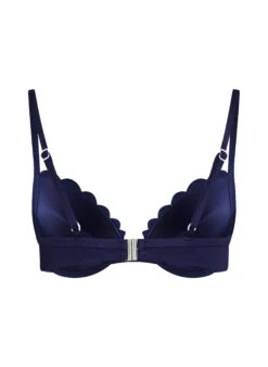 Hunkemöller Haut De Bikini à Armatures à Effet Push-up Préformé Scallop Taille A - E- Bleu -Hunkemoller Boutique 301872 6