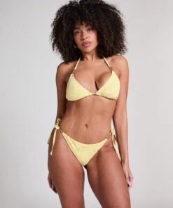 Hunkemöller Crochet Triangle Bikini Top- Jaune -Hunkemoller Boutique 301882 3