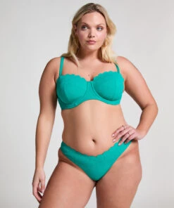 Hunkemöller Haut De Bikini Sans Bretelles Préformé à Armatures Scallop Taille E +- Vert -Hunkemoller Boutique 301884 12