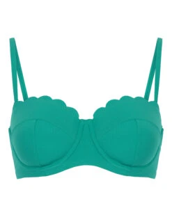 Hunkemöller Haut De Bikini Sans Bretelles Préformé à Armatures Scallop Taille E +- Vert -Hunkemoller Boutique 301884 5