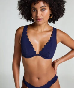 Hunkemöller Haut De Bikini à Armatures Non Préformé Scallop- Bleu