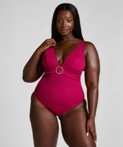 Hunkemöller Maillot De Bain à Anneau Froissé- Rouge -Hunkemoller Boutique 302192 12
