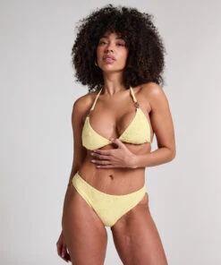 Hunkemöller Bas De Bikini Crochet- Jaune