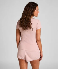 Hunkemöller Pyjama Dentelle Côtelé- Rose 9 Hunkemöller Pyjama Dentelle Côtelé- Rose -Hunkemoller Boutique 302317 4