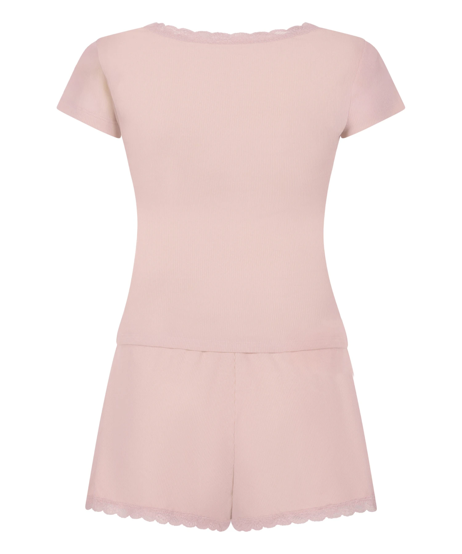 Hunkemöller Pyjama Dentelle Côtelé- Rose 6 Hunkemöller Pyjama Dentelle Côtelé- Rose – Image 6