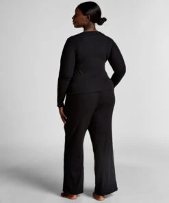 Hunkemöller Haut De Pyjama Henley- Noir -Hunkemoller Boutique 302654 13