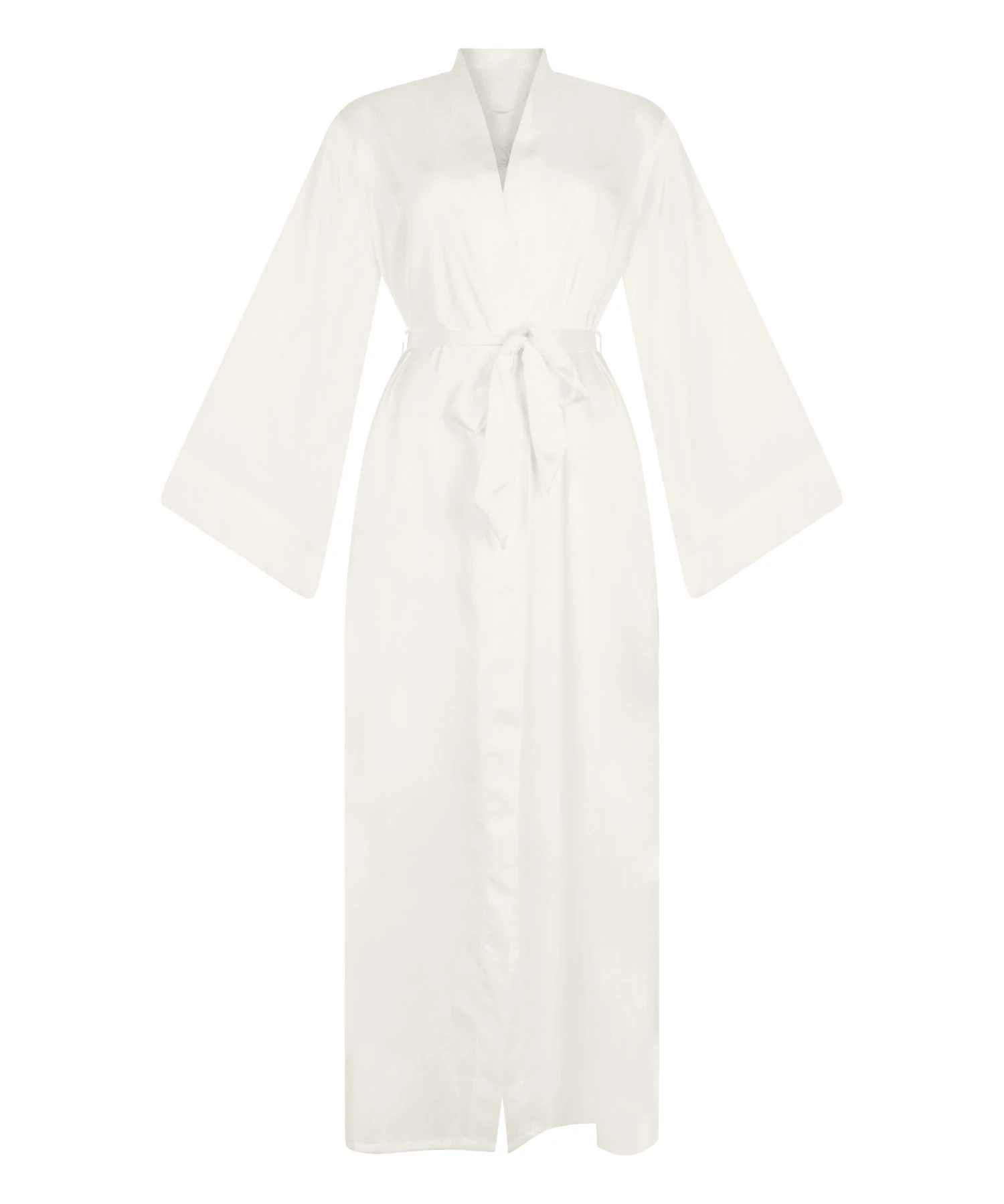 Hunkemöller Kimono Long Satin Floral- Blanc 7 Hunkemöller Kimono Long Satin Floral- Blanc – Image 7