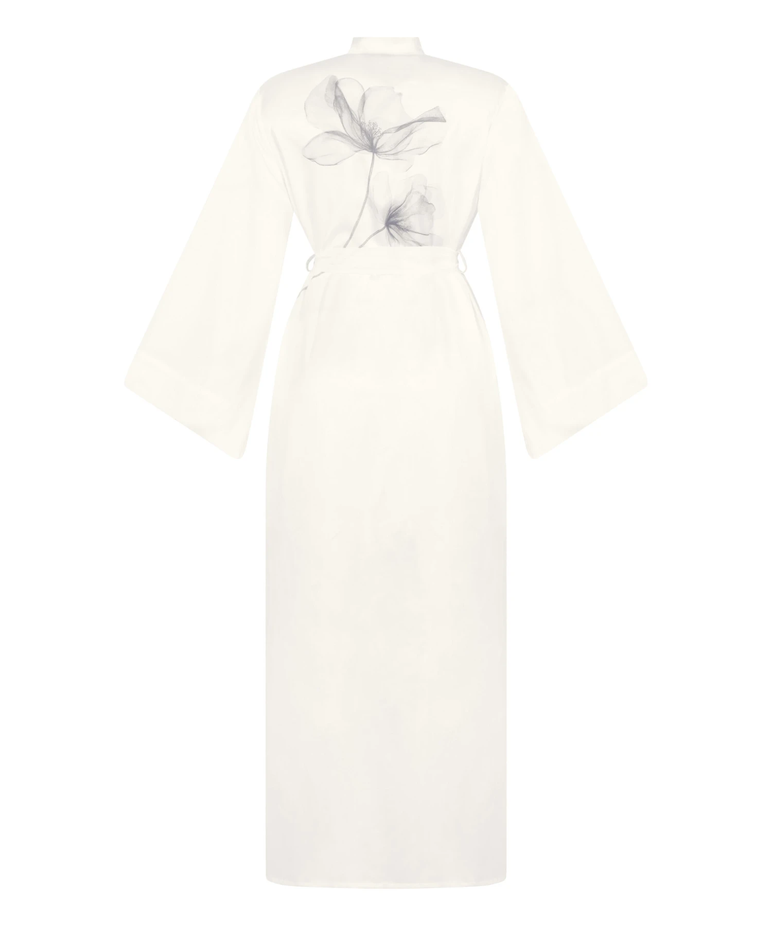 Hunkemöller Kimono Long Satin Floral- Blanc 8 Hunkemöller Kimono Long Satin Floral- Blanc – Image 8