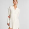 Hunkemöller Robe-chemise à Manches Longues En Jersey Essential- Blanc