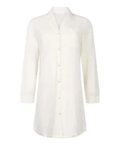 Hunkemöller Robe-chemise à Manches Longues En Jersey Essential- Blanc -Hunkemoller Boutique 302690 5